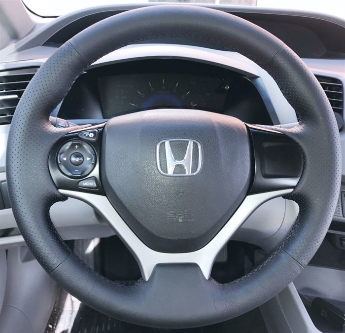 Оплетка на руль из натуральной кожи Honda Civic IX 2011-2016 3034 - фото 10874