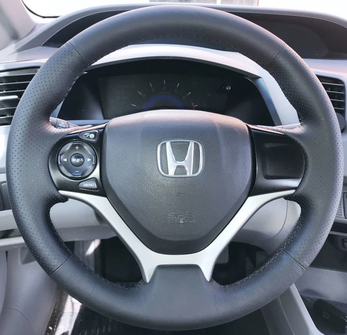 Оплетка на руль из натуральной кожи Honda Civic IX 2011-2016 3034