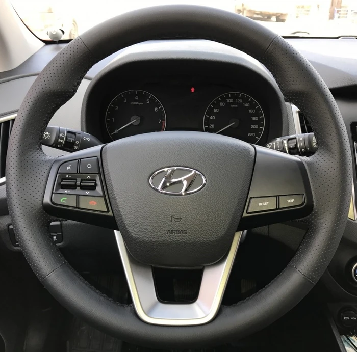 Оплетка на руль из натуральной кожи Hyundai ix25 2014 - н.в. 3035