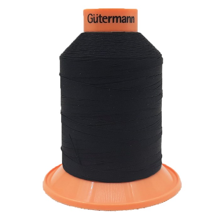 Нитки Gutermann 20 (000) черный 600 м - фото