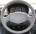 Оплетка на руль из натуральной кожи Hyundai Accent без подушки безопасности 3039