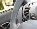 Оплетка на руль из натуральной кожи Hyundai Accent без подушки безопасности 3039