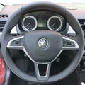 Оплетка на руль из натуральной кожи Skoda Rapid (2013-2020) 3067