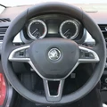 Оплетка на руль из натуральной кожи Skoda Fabia III (2014-2020) 3069