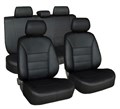 черные чехлы из экокожи на Toyota Corolla Е160/170 - фото