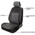 Чехлы из экокожи-жаккарда на Nissan Qashqai (2008-2014) 3483