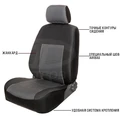 Чехлы из экокожи-жаккарда для Skoda Octavia A5 (2009-2013) 3989