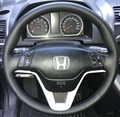 Оплетка на руль из натуральной кожи Honda CR-V III 2007-2012 г.в. (черная) 2672 - фото 9170