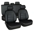 Черные чехлы из экокожи на Skoda Fabia 2 с 2007-2013 2679